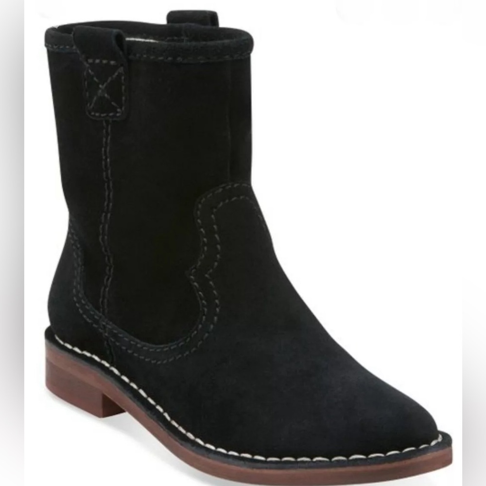 Women’s Clark’s Somerset black cabaret rock suede boots .size 9